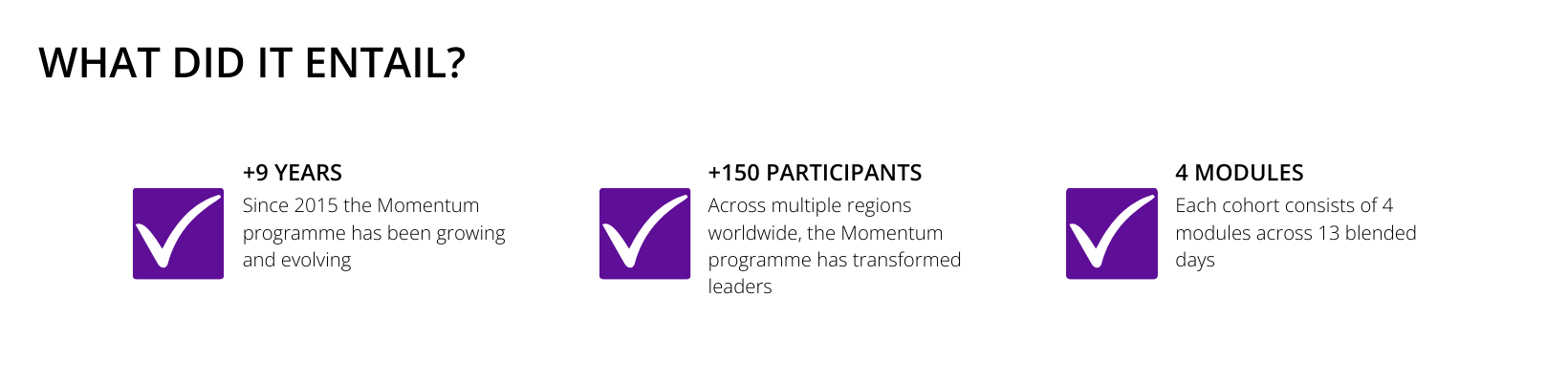 WHAT DID IT ENTAIL Momentum