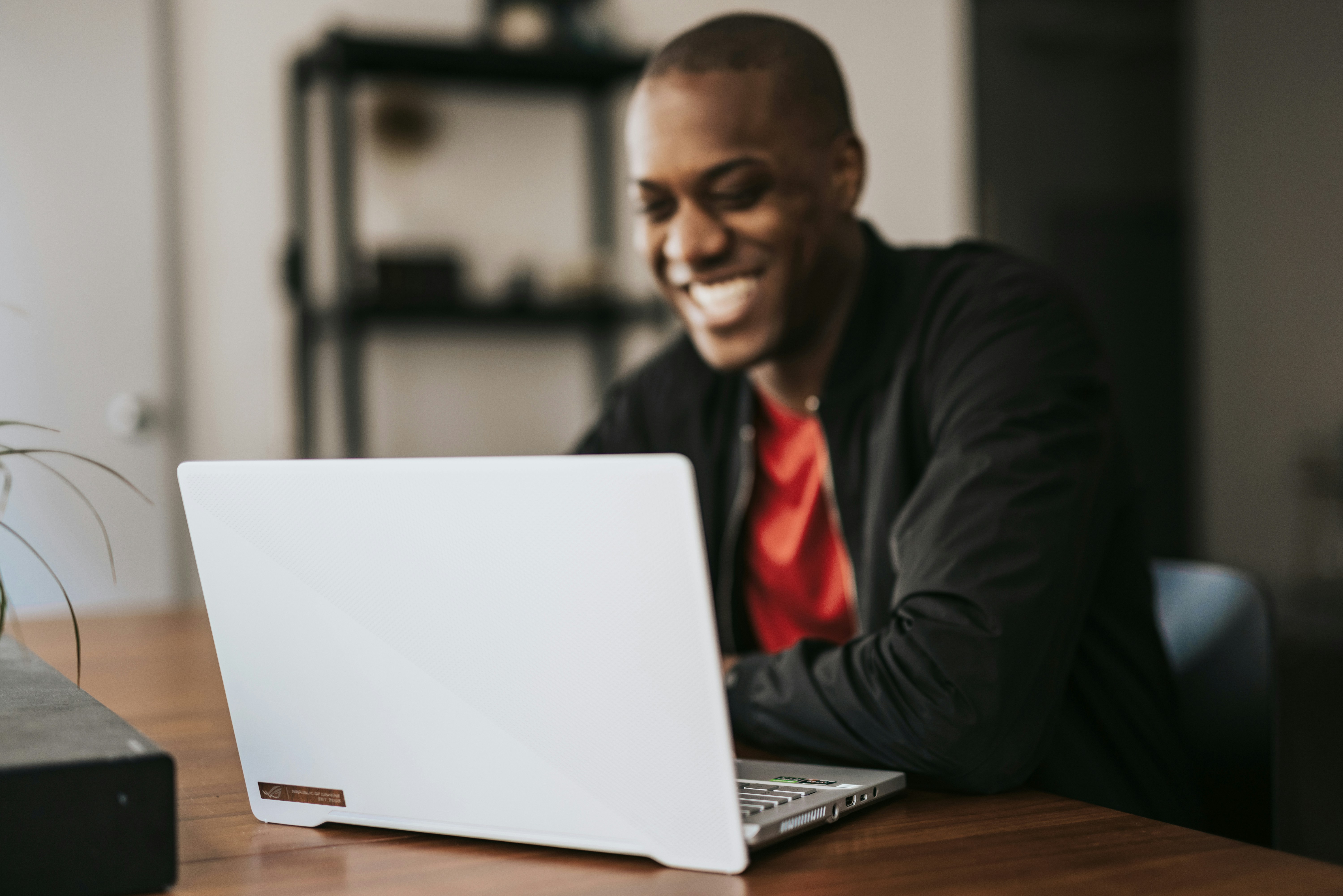 employee learning at laptop